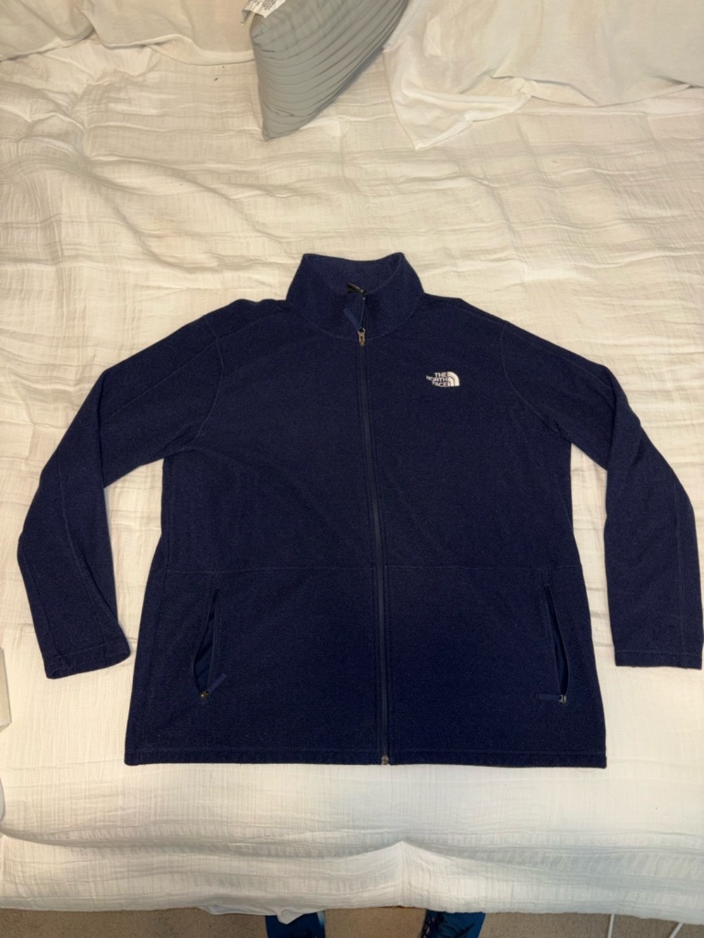 The North Face Men’s Zip Up Jacket Blue Pockets Size XXL